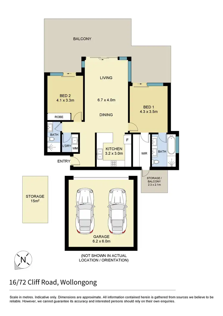 Floorplan of Homely apartment listing, 16/72 Cliff Road, Wollongong NSW 2500