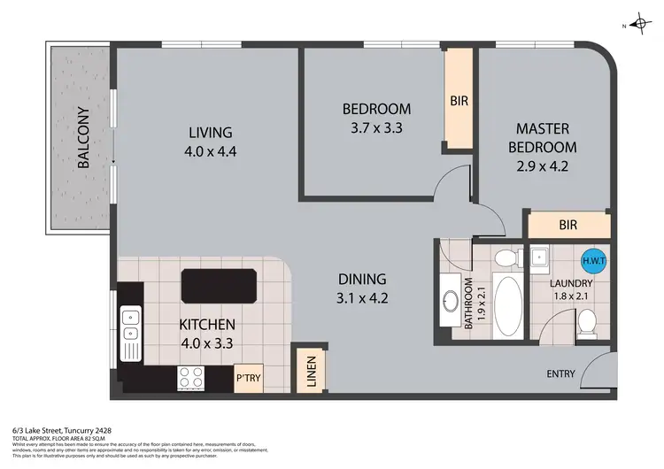 Floorplan of Homely unit listing, 6/3 Lake Street, Tuncurry NSW 2428