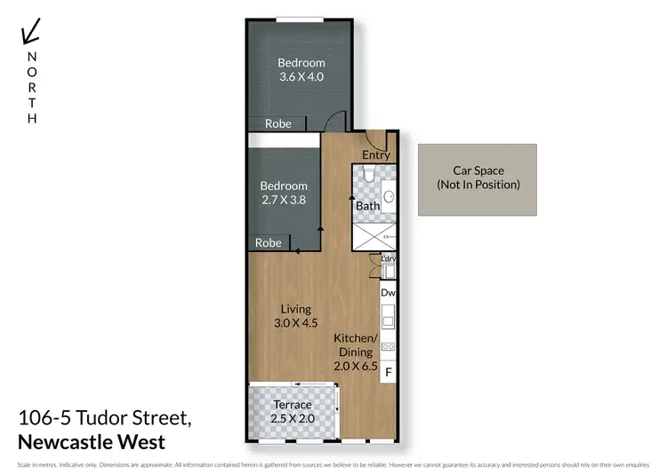 Floorplan of Homely apartment listing, 106/5 Tudor Street, Newcastle West NSW 2302
