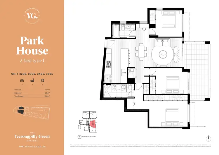 Floorplan of Homely unit listing, Level 05/3506/21 Queens Way, Yeerongpilly QLD 4105