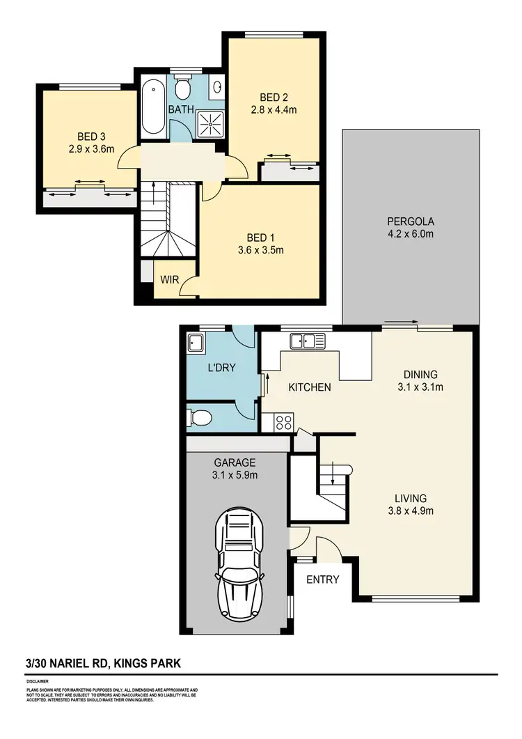 Floorplan of Homely house listing, 3/30 Nariel Road, Kings Park VIC 3021