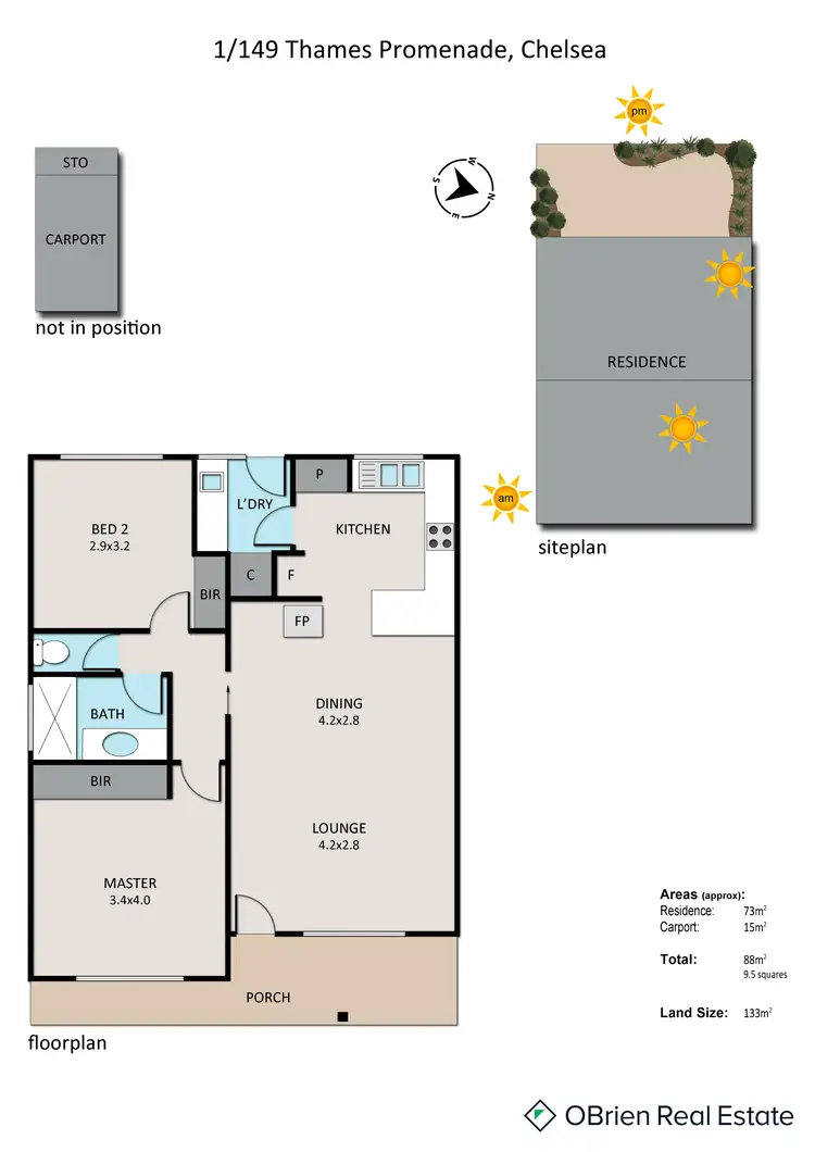 Floorplan of Homely unit listing, 1/149 Thames Promenade, Chelsea Heights VIC 3196