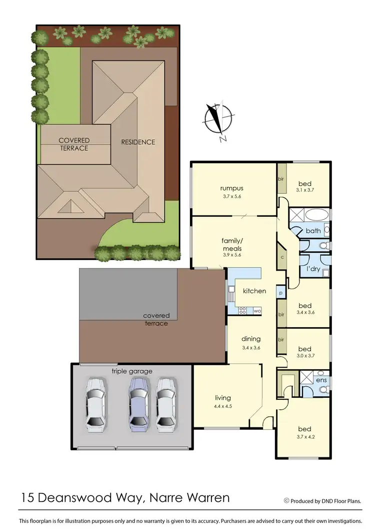 Floorplan of Homely house listing, 15 Deanswood Way, Narre Warren VIC 3805