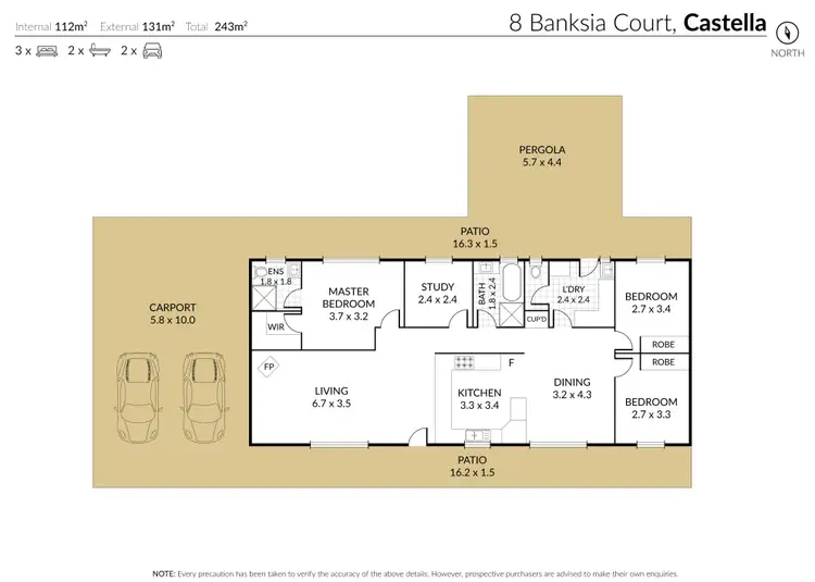 Floorplan of Homely house listing, 8 Banksia Court, Castella VIC 3777