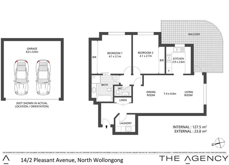 Floorplan of Homely unit listing, 14/2 Pleasant Avenue, North Wollongong NSW 2500