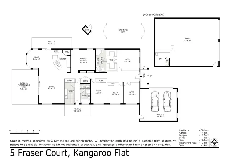 Floorplan of Homely house listing, 5 Fraser Court, Kangaroo Flat VIC 3555