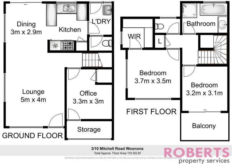 Floorplan of Homely townhouse listing, 3/10 Mitchell Road, Woonona NSW 2517