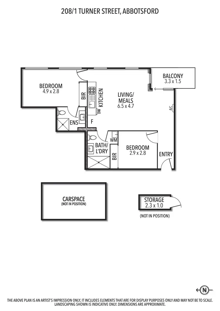 Floorplan of Homely apartment listing, 208/1 Turner Street, Abbotsford VIC 3067