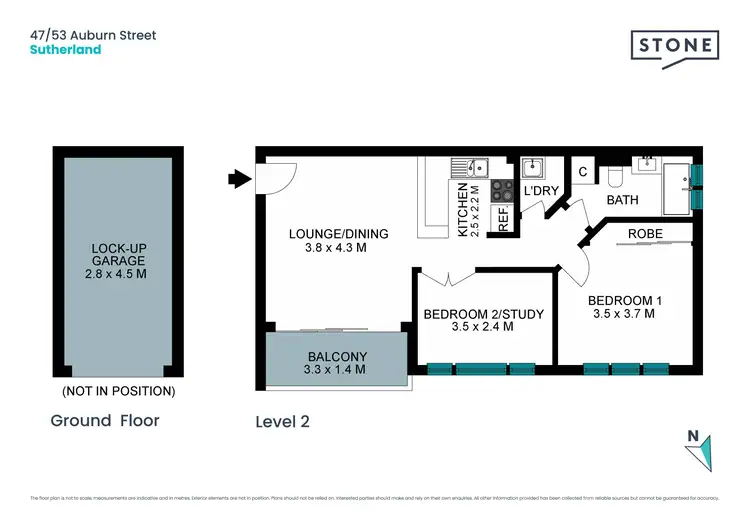 Floorplan of Homely unit listing, 47/53 Auburn Street, Sutherland NSW 2232