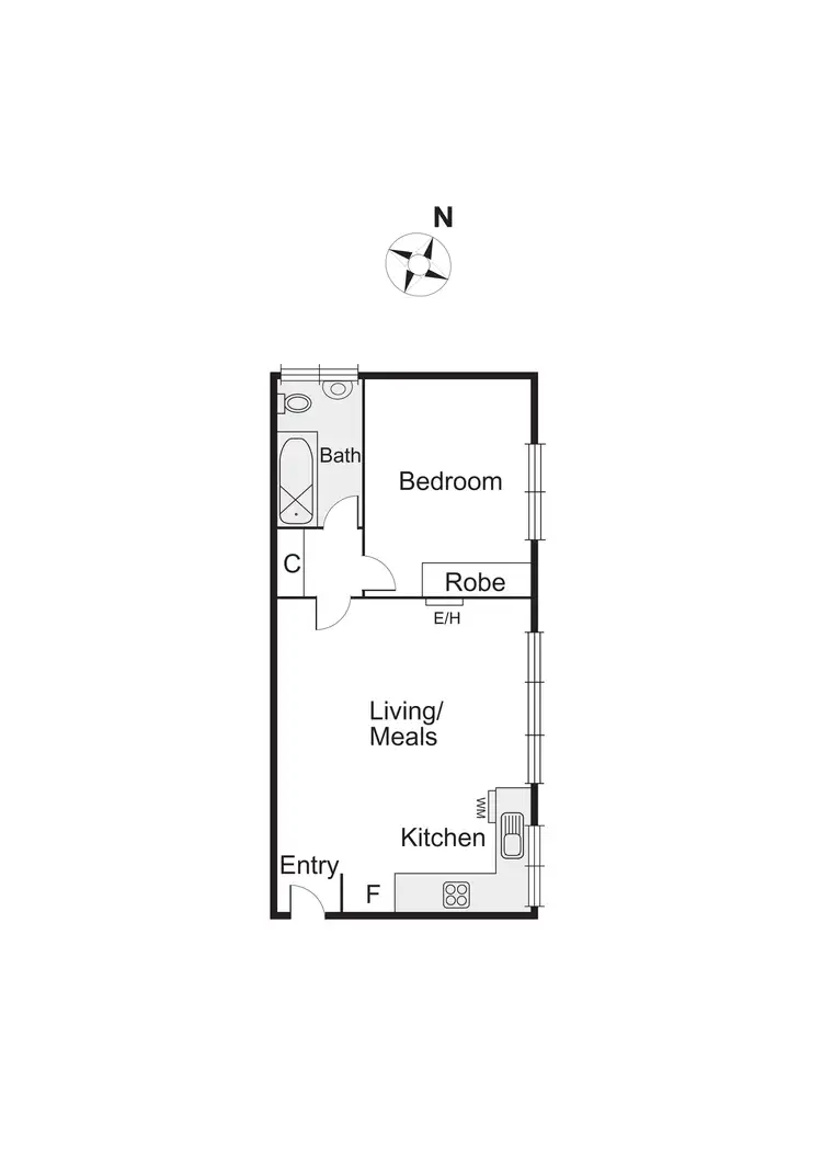 Floorplan of Homely apartment listing, 8/58 Byron Street, Elwood VIC 3184