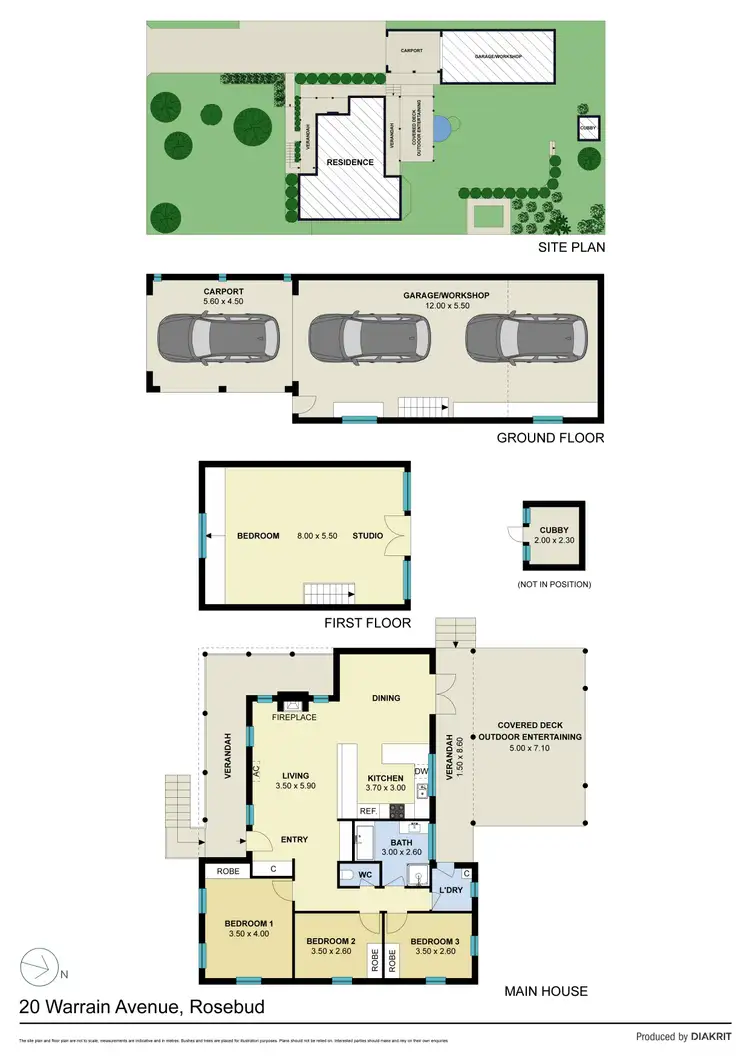 Floorplan of Homely house listing, 20 Warrain Avenue, Rosebud VIC 3939