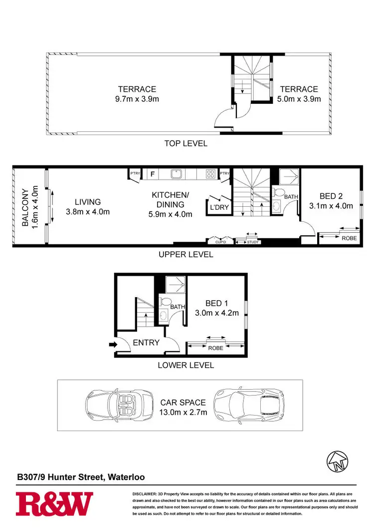 Floorplan of Homely apartment listing, B307/9 Hunter Street, Waterloo NSW 2017