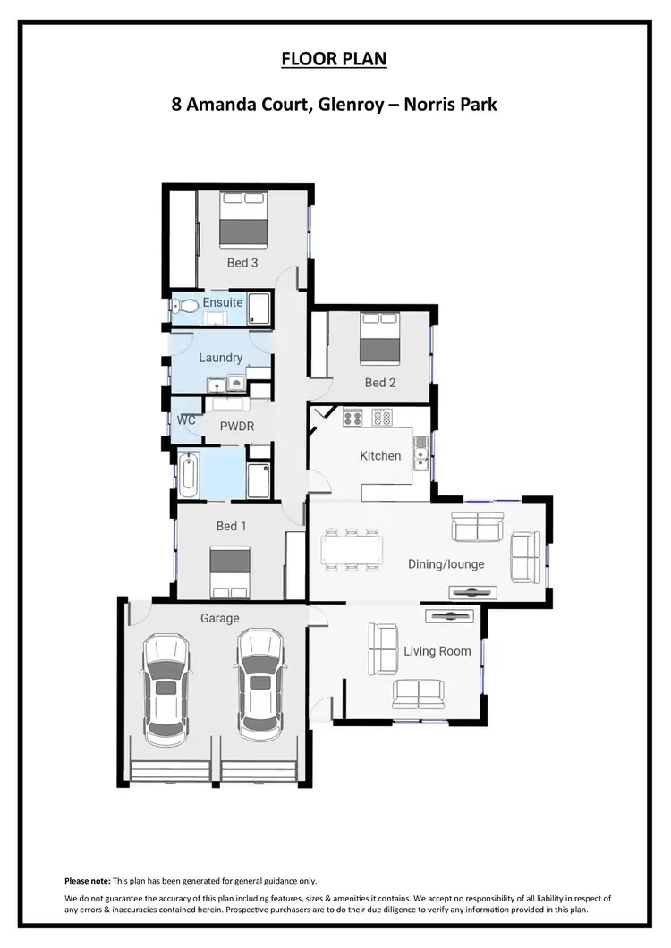 Floorplan of Homely house listing, 8 Amanda Court, Glenroy NSW 2640