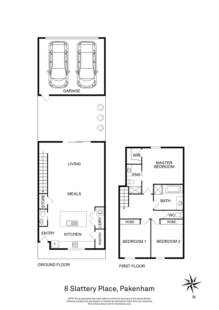 Floorplan of Homely house listing, 8 Slattery Place, Pakenham VIC 3810