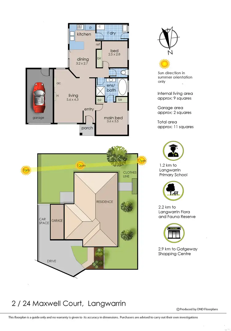 Floorplan of Homely unit listing, 2/24 Maxwell Court, Langwarrin VIC 3910