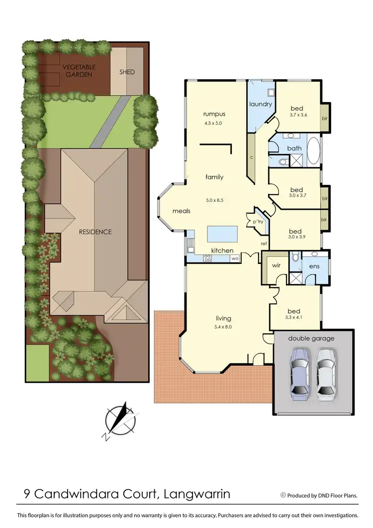 Floorplan of Homely house listing, 9 Candwindara Court, Langwarrin VIC 3910