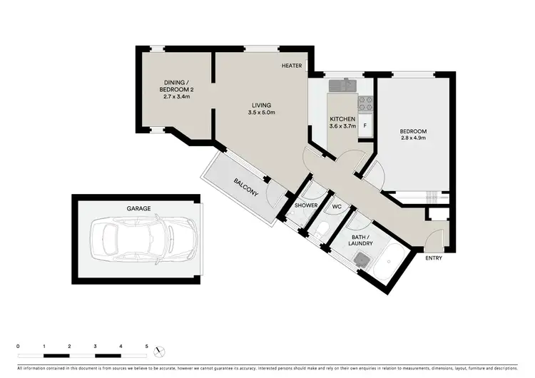 Floorplan of Homely apartment listing, 5/24 Fulton Street, St Kilda East VIC 3183