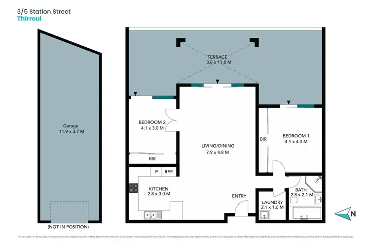 Floorplan of Homely unit listing, 3/5 Station Street, Thirroul NSW 2515