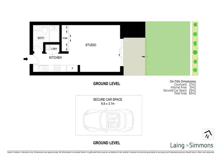 Floorplan of Homely studio listing, 28/22 Victor Road, Brookvale NSW 2100