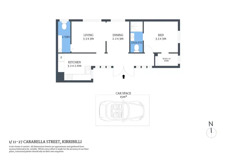 Floorplan of Homely apartment listing, 1/11-27 Carabella Street, Kirribilli NSW 2061