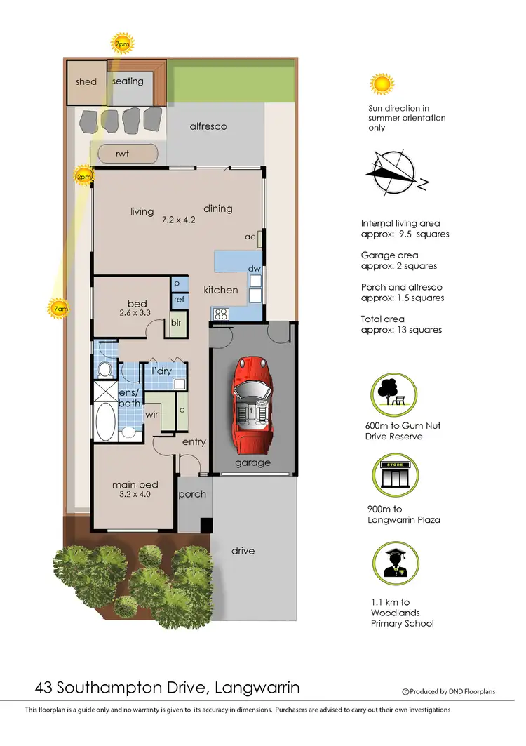 Floorplan of Homely unit listing, 43 Southampton Drive, Langwarrin VIC 3910