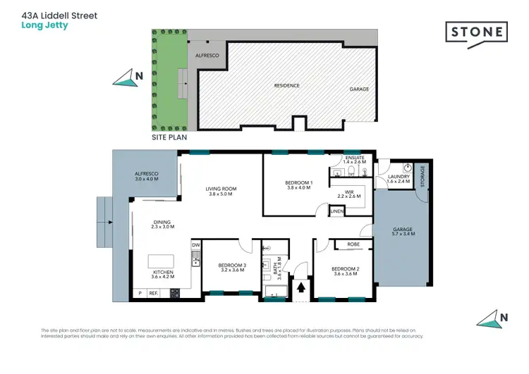 Floorplan of Homely villa listing, 43A Liddell Street, Long Jetty NSW 2261