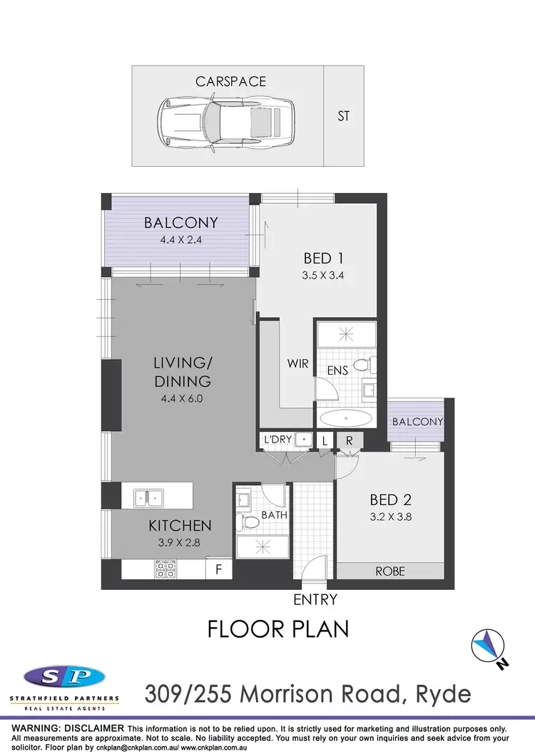 Floorplan of Homely apartment listing, 309/255 Morrison Road, Ryde NSW 2112