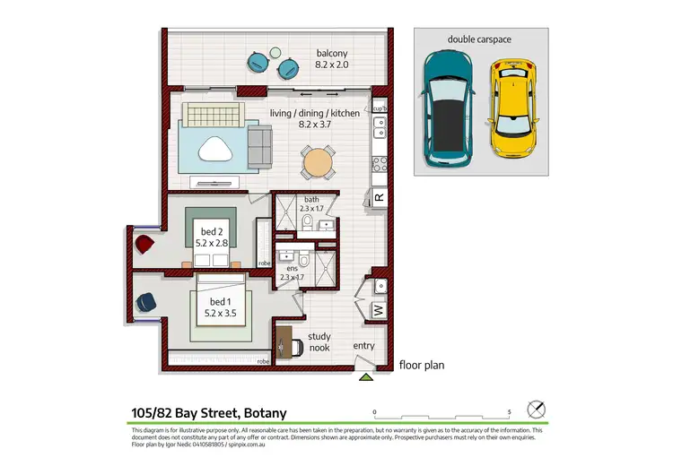 Floorplan of Homely unit listing, 105/82 Bay Street, Botany NSW 2019