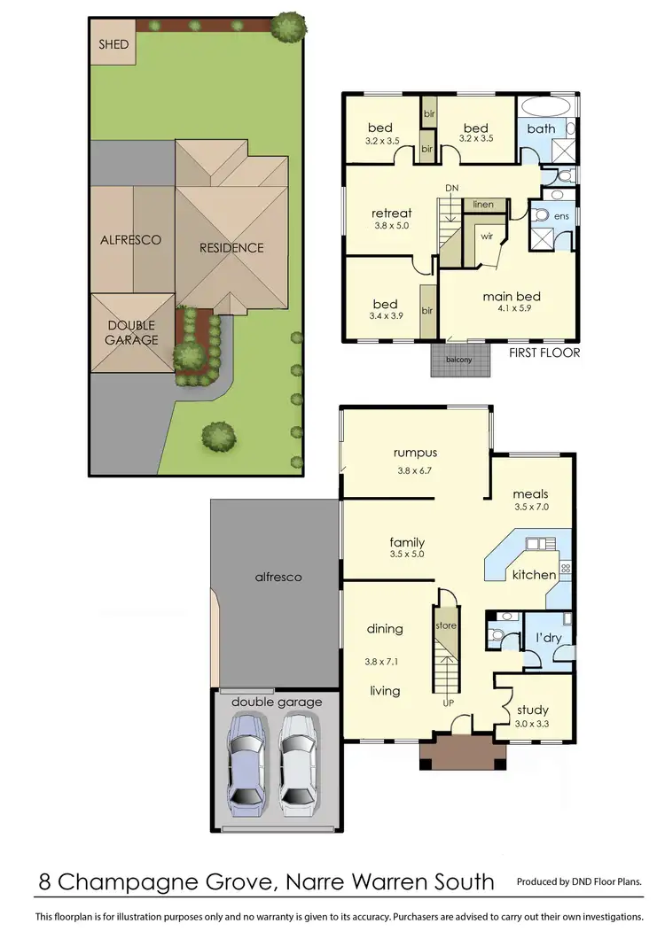 Floorplan of Homely house listing, 8 Champagne Grove, Narre Warren South VIC 3805