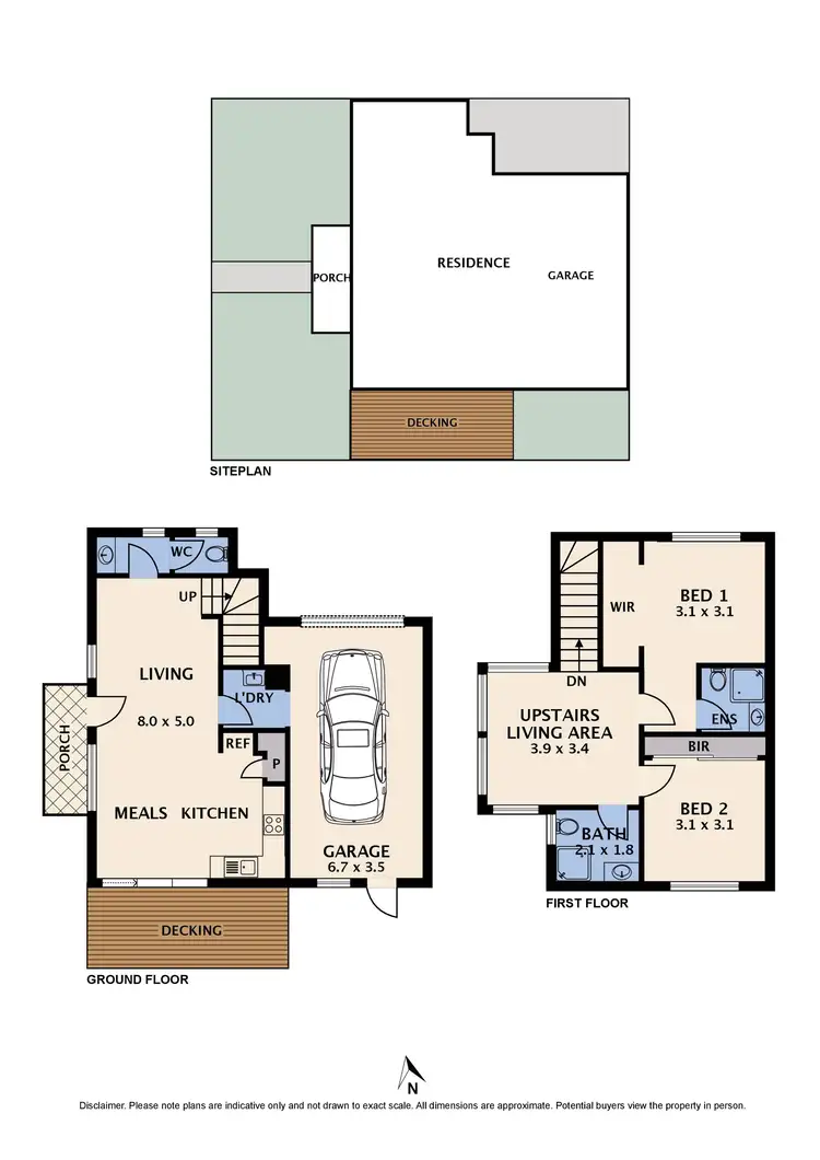 Floorplan of Homely townhouse listing, 1/68 St Vigeons Road, Reservoir VIC 3073