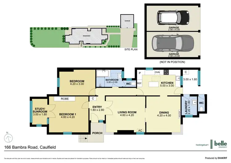 Floorplan of Homely semi-detached listing, 166 Bambra Road, Caulfield VIC 3162
