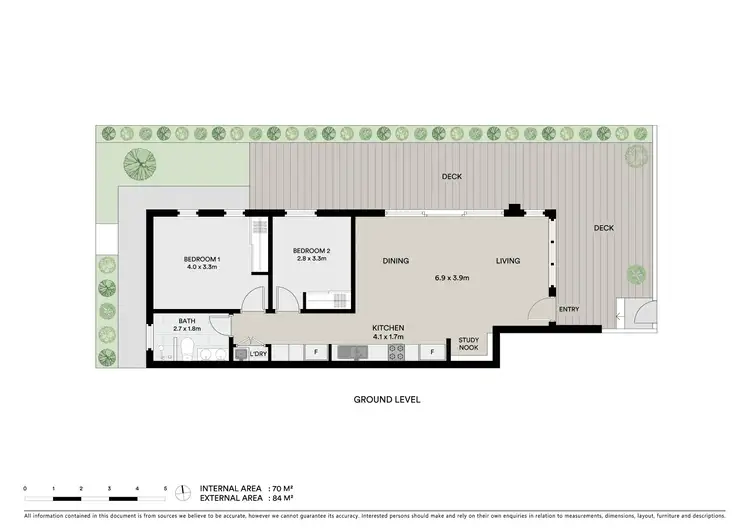 Floorplan of Homely apartment listing, 1/521 St Kilda Street, Elwood VIC 3184