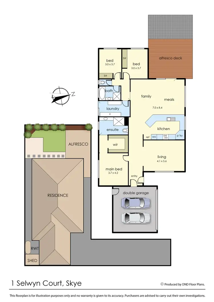 Floorplan of Homely house listing, 1 Selwyn Court, Skye VIC 3977