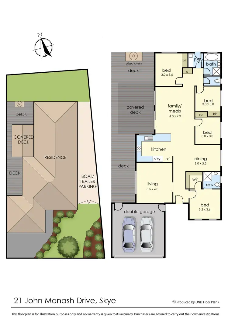Floorplan of Homely house listing, 21 John Monash Drive, Skye VIC 3977