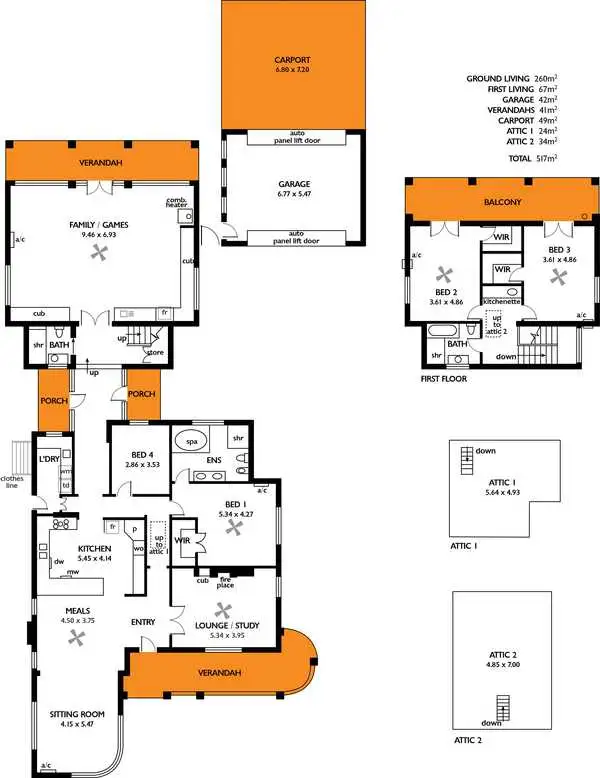 Floorplan of Homely house listing, 99 Ferguson Avenue, Myrtle Bank SA 5064