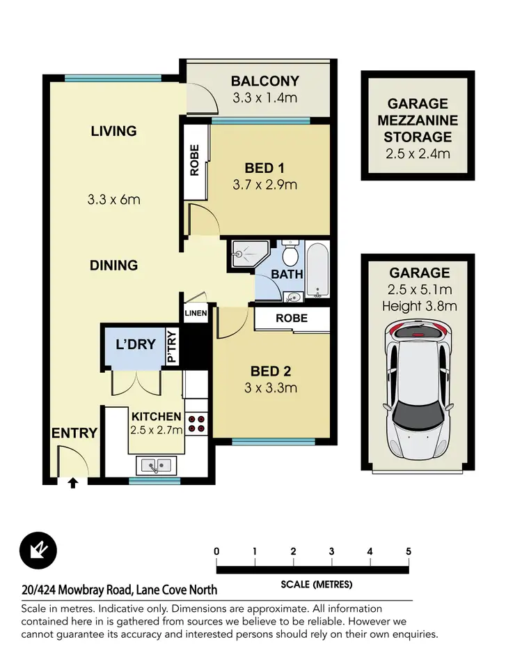 Floorplan of Homely apartment listing, 20/424 Mowbray Road, Lane Cove North NSW 2066