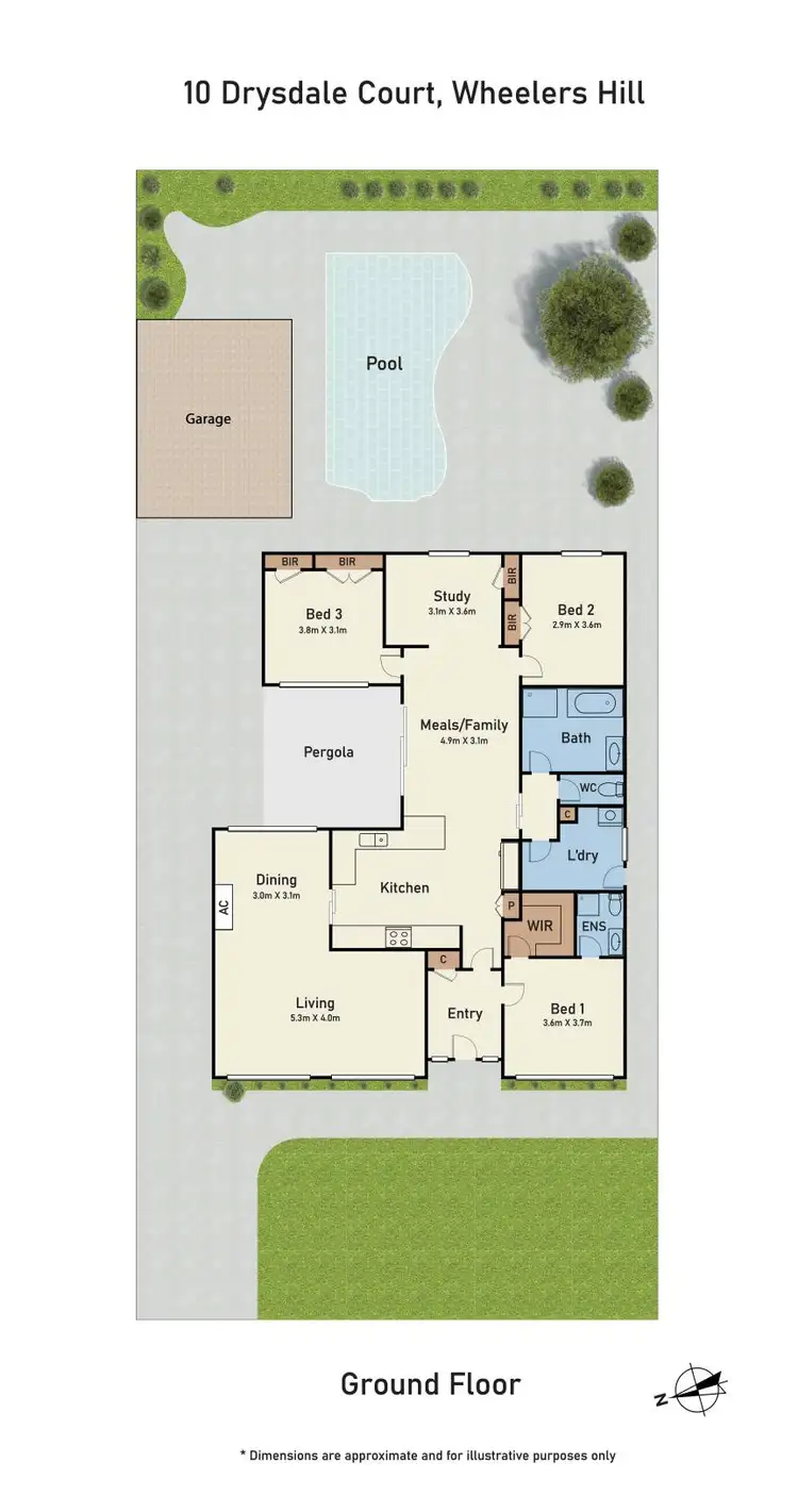 Floorplan of Homely house listing, 10 Drysdale Court, Wheelers Hill VIC 3150