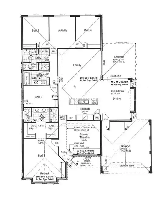 Floorplan of Homely house listing, 6 Baillon Pass, Harrisdale WA 6112