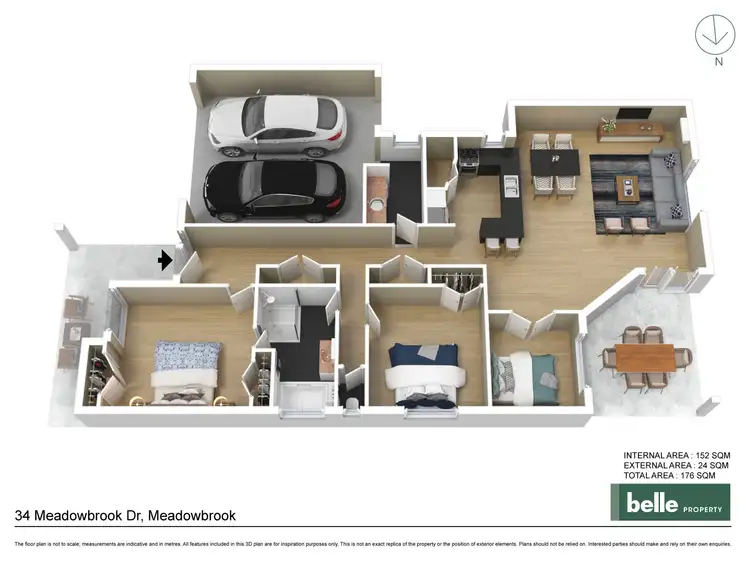 Floorplan of Homely house listing, 34 Meadowbrook Drive, Meadowbrook QLD 4131