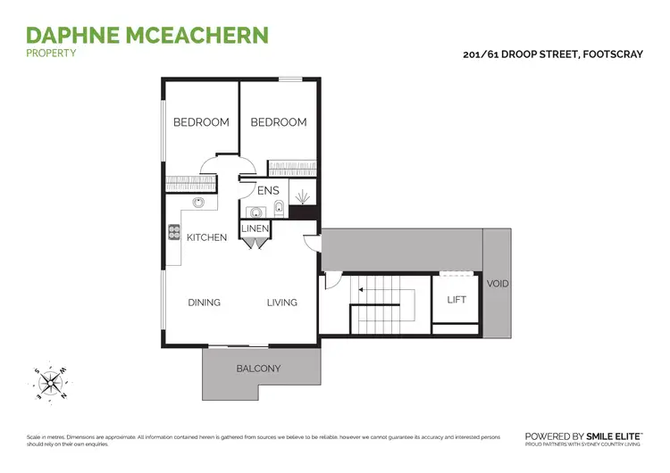 Floorplan of Homely apartment listing, 201/61 Droop Street, Footscray VIC 3011