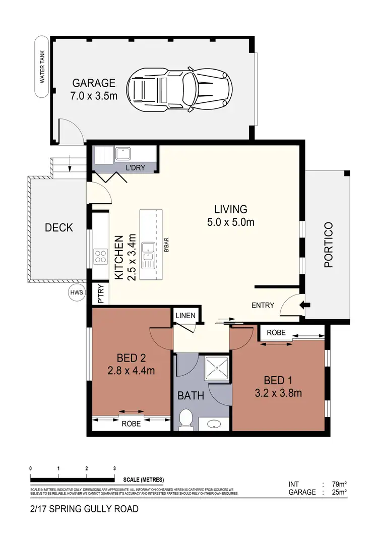 Floorplan of Homely unit listing, 2/17 Spring Gully Road, Quarry Hill VIC 3550