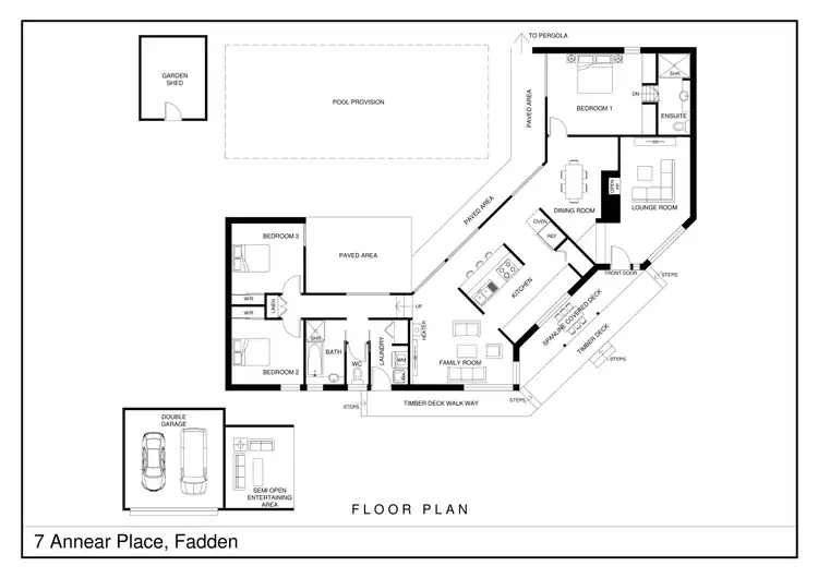 Floorplan of Homely house listing, 7 Annear Place, Fadden ACT 2904