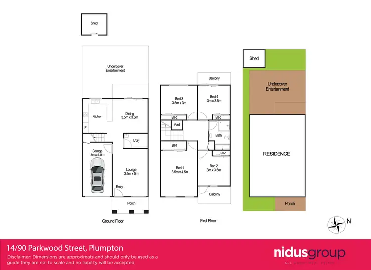 Floorplan of Homely townhouse listing, 14/90 Parkwood Street, Plumpton NSW 2761