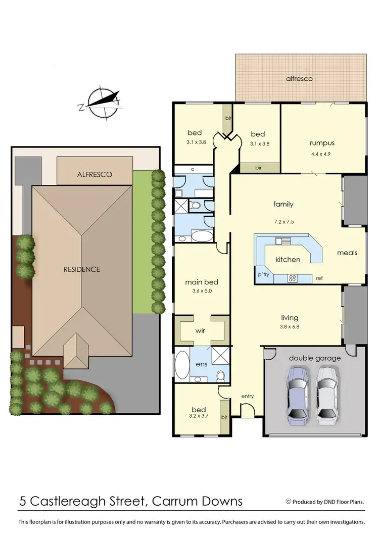 Floorplan of Homely house listing, 5 Castlereagh Street, Carrum Downs VIC 3201