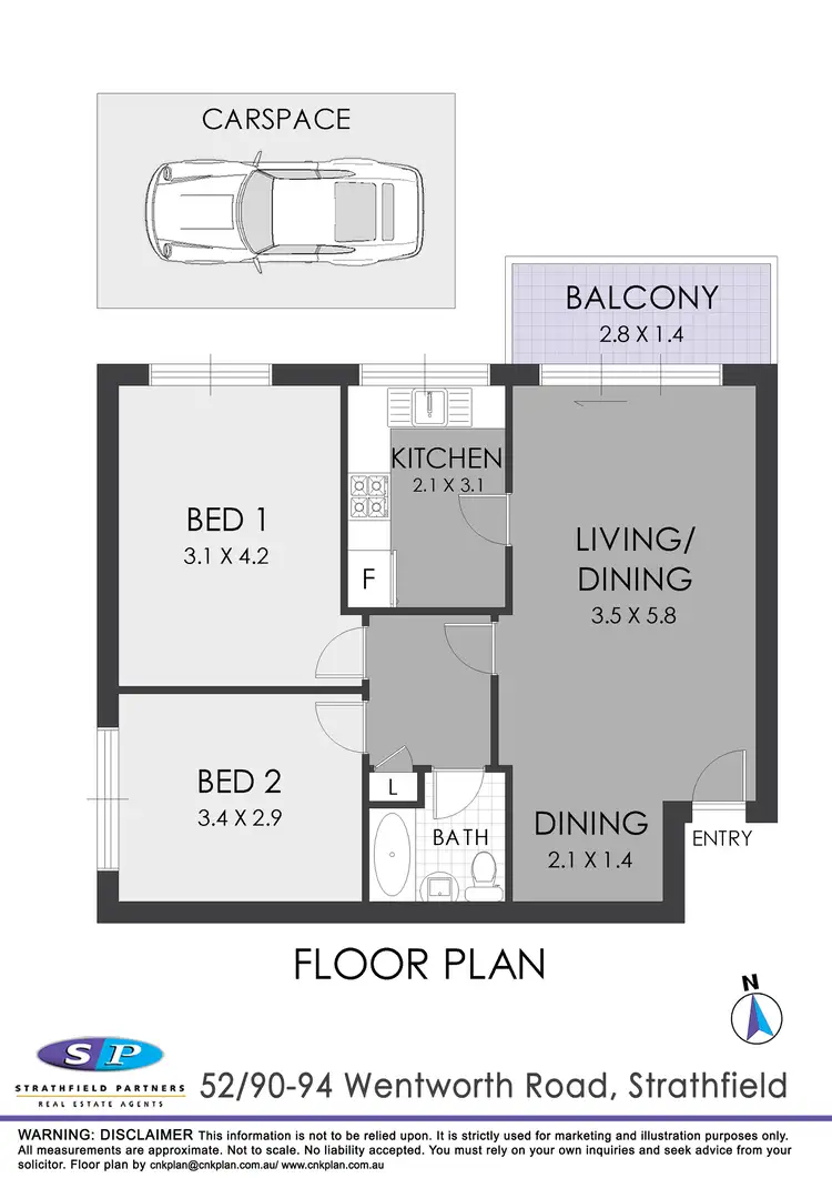 Floorplan of Homely apartment listing, 52/90-94 Wentworth Road, Strathfield NSW 2135
