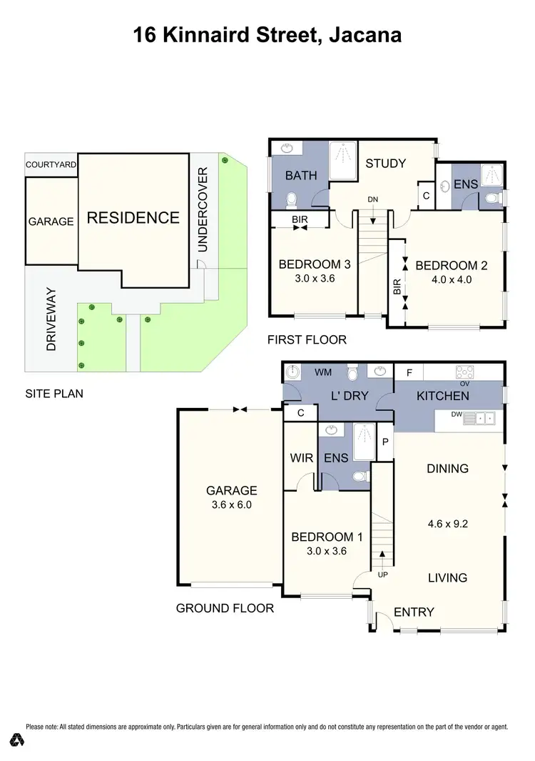 Floorplan of Homely townhouse listing, 16 Kinnaird Street, Jacana VIC 3047