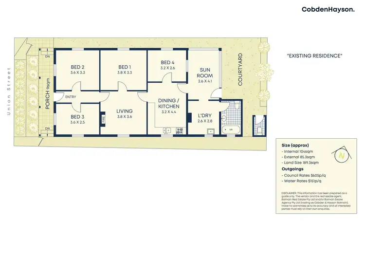 Floorplan of Homely house listing, 12b Union Street, Balmain East NSW 2041
