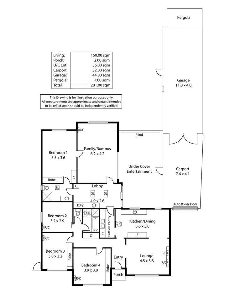 Floorplan of Homely house listing, 24 Raffles Crescent, Plympton SA 5038