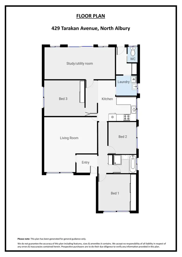 Floorplan of Homely house listing, 429 Tarakan Avenue, North Albury NSW 2640