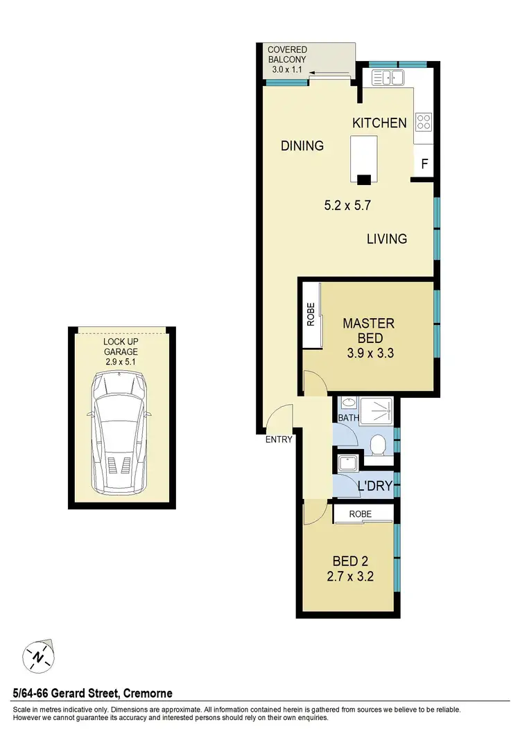 Floorplan of Homely apartment listing, 5/64-66 Gerard Street, Cremorne NSW 2090